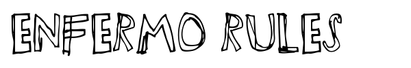 Enfermo Rules font preview